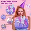 Kids Makeup Kit for Girl - Kids Makeup Girl Toys with Flying Horse Storage Case, Girl Makeup Sets Kids Toys Kids Play Makeup Set for Girls Christmas Birthday Gift Toys 3-12 Years Old Girl