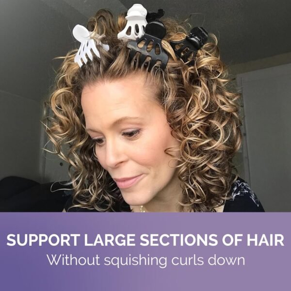81JjE4HLlLL._SL1500_.jpg Curl Keeper Claw Clips for Thick & Thin Hair, Roller Jaw Clamps (12-Pack) - Wide Teeth Medium Hair Clips for Women Supports & Creates Volume - Hair Styling Accessories are Lightweight & Easy to Clean