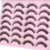 81Joa7NpxsL._SL1500_.jpg Russain Strip Lashes D-Curly False Eyelashes Natural Look Wispy Cat Eye Lashes that Look Like Eyelash Extensions 3D Lashes Pack