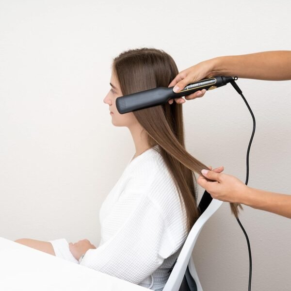 81K2mArO-cL._AC_SL1500_.jpg Professional Flat Iron Hair Straightener Plancha De Cabello Professional - Titanium Hair Iron Straightens Frizzy Hair Curls - Sleek Salon Hair Styling Tool - Lizze Supreme 1.5" Pro Straightening Iron