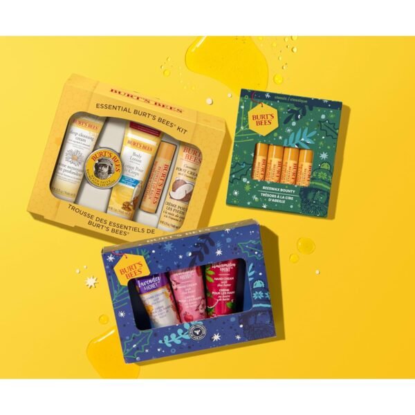 81KR7HRWbxL._SL1500_.jpg Burt's Bees Gifts Ideas - Essential Everyday Beauty Set, 5 Travel Size Products - Deep Cleansing Cream, Hand Salve, Body Lotion, Foot Cream and Lip Balm