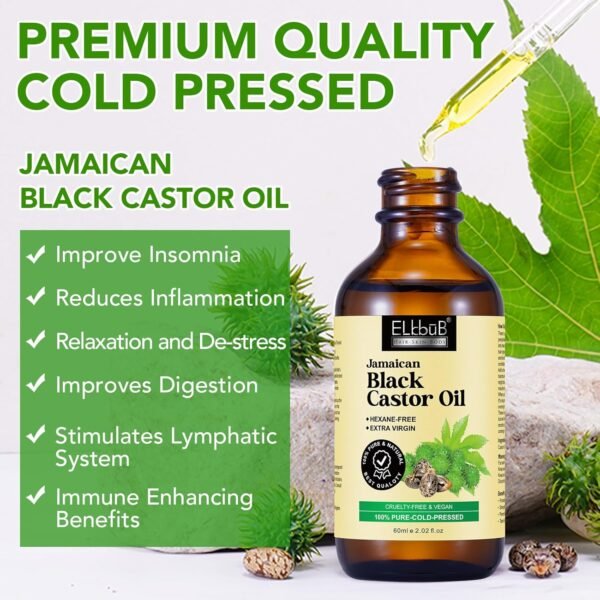 81KfQqdlODL._SL1500_.jpg Jamaican Black Castor Oil - for Hair Growth Skin Condition, Eyebrows Eyelashes, Nail Care Grow, Moisturizing Massage Oil for Aromatherapy 2 fl oz
