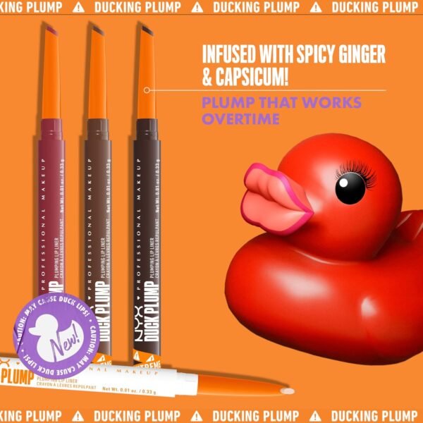 81Knol29ncL._SL1500_.jpg NYX PROFESSIONAL MAKEUP Duck Plump Plumping Lip Liner, Matte Pencil With Up To 10HR Wear, Subtle Touch (Deep Nude Lip Liner)