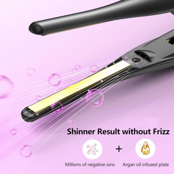 81L6IP05VwL._AC_SL1500_.jpg Small Flat Irons for Short Hair, 5s Ultra Fast Heat Up Pencil Flat Iron, Negative Ions Mini Flat Iron for Edges, 3/10'' Travel Mini Hair Straightener with Digital Temp Control, Easy to Use