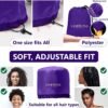 81LCeki3V8L._AC_SL1500_.jpg Bonnet Hair Dryer w/A Headband Integrated That Reduces Heat Around Ears & Neck - Diffuser Cap for Hair Dryer Curly Hair, Speeds Up Drying Time, Deep Conditioning at Home - Large (Purple)