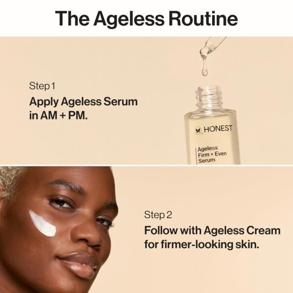 81LI9B1AOaL._SL1500_.jpg Honest Beauty Ageless Firm and Smooth Cream | Powered by Vegan Collagen and Elastin Polypeptides | Firmer, Smoother Looking Skin | Fragrance Free, EWG Verified, Vegan, Cruelty-Free | 1.7 fl oz