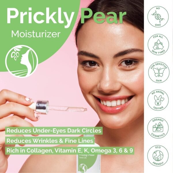 81LbkOUt0NL._SL1500_.jpg Fatima's Garden Prickly Pear Seed Oil - Organic Anti-Aging Serum, 30ml