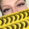 81LgBUmE0lL._SL1500_.jpg False Eyelashes Russian Strip Lashes D Curl Wispy Natural Look Faux Mink Lashes Like Eyelash Extension Fluffy zanlufly Transparent Band Cat Eye Fake Eyelashes Pack