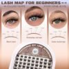 Wispy Lash Clusters Natural Cluster Eyelash Extensions D Curly Individual Lashes Volume False Eyelash Clusters 10-16mm Soft Lashes Clusters with Thin Band DIY Lash Extension at Home by TOOCHUNAG