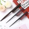 Patelai 3 Pcs Hair Teasing Comb Set Includes 2 Nylon Triple Comb and Boar Bristle Teaser Brushes for Women Stylist Men Backcombing Slicking Curly Thick Wet Hair(Black)