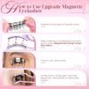 wiwoseo Magnetic Eyelashes with Applicator 2 Pairs No Glue Needed Magnetics Eyelashes Natural Look Magnetic Lashes with Applicator pestañas magnéticas Reusable Magnetics Eyelashes without Eyeliner