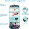 81MNpQFOmAS._AC_SL1500_.jpg FINTIE Portable Toiletry Cosmetic Travel Bag, Large Water Resistant Hanging Makeup Organizer Storage Pouch Case for Women Girls (Jungle Night)