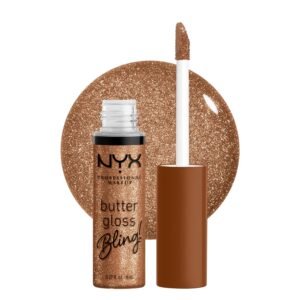 81MVBnH1a-L._SL1500_.jpg NYX PROFESSIONAL MAKEUP Butter Gloss Bling Lip Gloss, Non Sticky and Shiny Vegan Lip Makeup - Shimmer Down