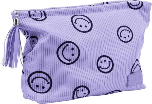 81MaM61gWWL._AC_SL1500_.jpg Makeup Bag Small Cosmetic Pouch: Cosmetic Bag for Purse - Cute Make up Bags with Tassel - Gifts for Teen Girl (02-Purple)