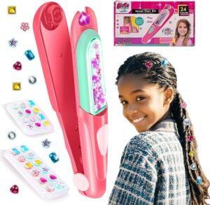 Hair Gem Stamper Kit, Hair Bedazzler Styling Tool with Reusable Rhinestones, Girls Hair Accessories, Birthday Gift Toy