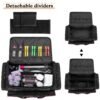 81Mi35UCSiL._SL1500_.jpg BAFASO Large Capacity Hairdresser Bag with Adjustable Dividers, Travel Barber Case Holds Various Hair Cutting Tools (NO ACCESSORIES), Black