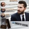 81Mpg66EXiL._SL1500_.jpg Smooth Viking Beard Brush & Comb Gift Set for Men - Natural Boar Bristle Hair Brush & Wooden Comb, Boar Brush for Facial Hair Styling, Grooming & Beard Shaping Tool, Men Hair Products - Brown