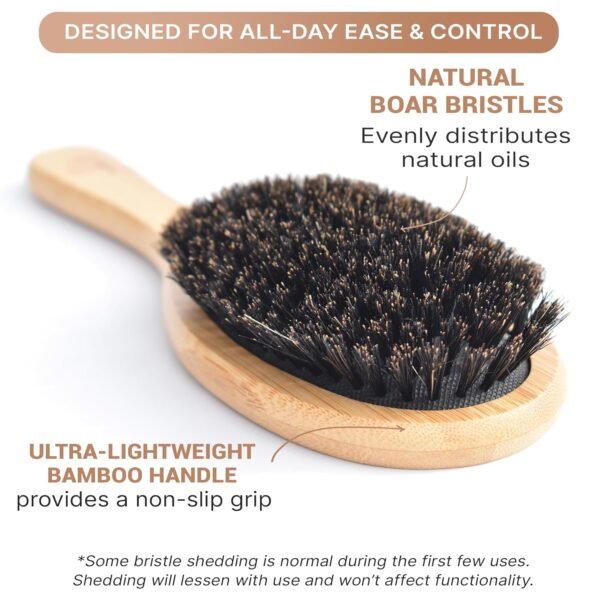 81MwfvwcEDL._SL1500_.jpg Boar Bristle Hair Brush for Women and Men, Natural 100% Soft Boars Hairbrush for Fine and Thin Hair