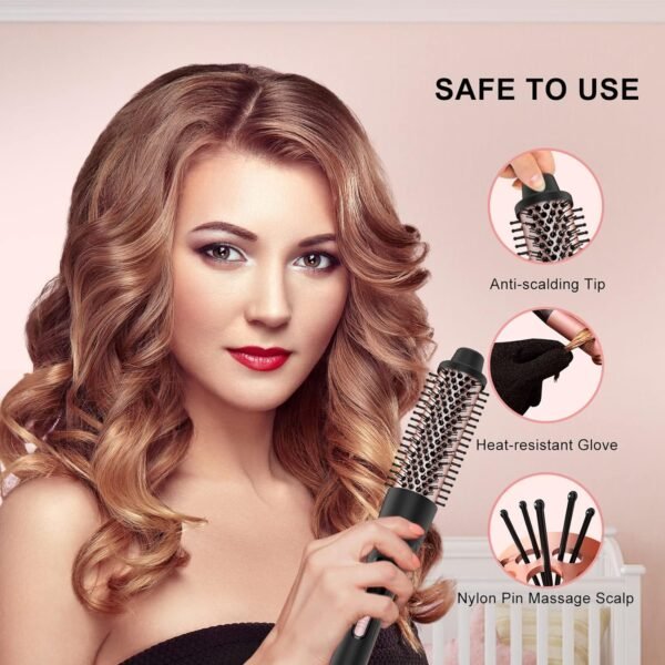81N4feKo3AL._AC_SL1500_.jpg Curling Iron Set 5 in 1,MAXT Curling Wand Set Interchangeable Triple Barrel Curling Iron and Curling Brush Ceramic Barrel Wand Curling Iron(0.35”-1.25”)
