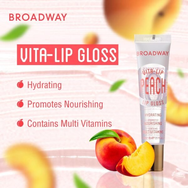 81NTKme6o4L._SL1500_.jpg Ruby Kisses Broadway Vita-Lip Clear Lip Gloss (7 Pack) Ultra-Hydrating & Soothing Formula with Vitamins, High-Shine Non-Sticky Finish Lip Balm with Honey, Argan Oil, Shea, Mango Butter, Cherry, Peach