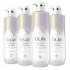 Olay Body Wash for Women, Elasticity Boosting, Collagen Peptide Serum Complex, Renews Moisture, Free of Parabens & Phthalates, Vitamin B3 Lameller Technology, For All Skin Types, 20 fl oz (Pack of 4)