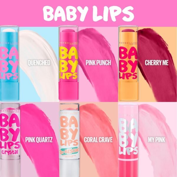 81NjzdO2J2L._SL1500_.jpg Maybelline New York Baby Lips Moisturizing Lip Balm 3-pack, Lip Care Essentials, 3 Shades
