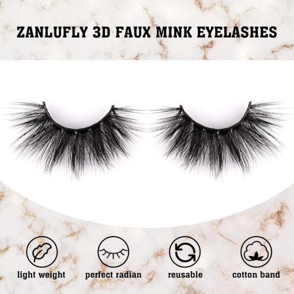 81Nr5Qlkm3L._SL1500_.jpg 6D Mink Lashes Eyelashes Volume Dramatic Wispy Lashes Mink zanlufly 22MM Long False Eyelashes Luxury Crossed Soft Volume Reusable 10 Pairs Lashes Pack
