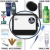 Convenience Kits International Men’s Super Deluxe, 16-Piece Kit with Travel Size TSA Compliant Essentials in Reusable Zippered Toiletry Bag