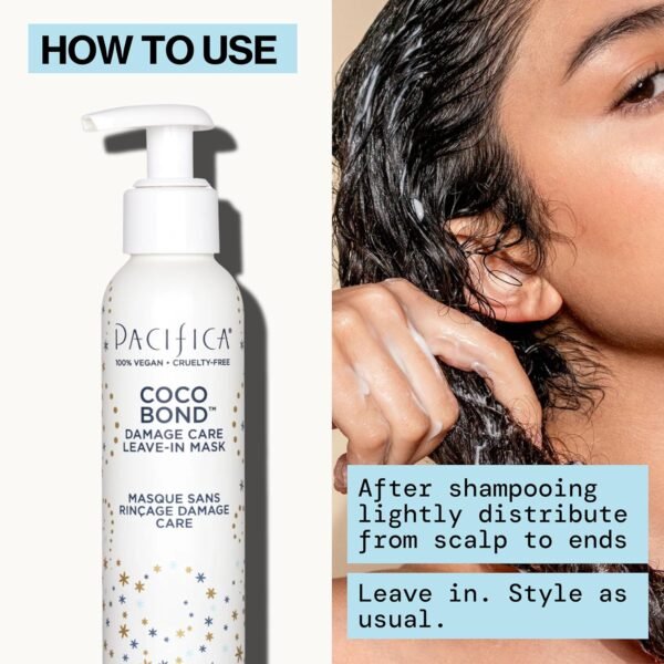 PACIFICA Beauty, Coco Bond Damage Care Leave-In Repair Mask Treatment, Dry & Damaged Hair from Bleach, Color, Chemical Services, Chlorine, & Heat, Coconut, Vegan