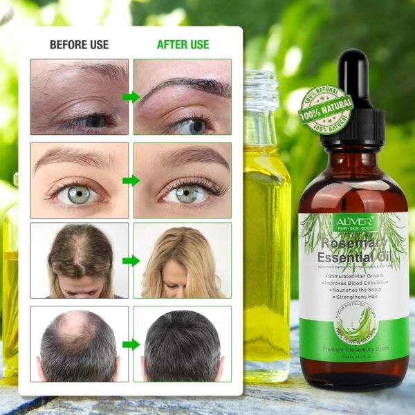 81OOfcmnvYL._SL1500_.jpg Rosemary Oil for Hair Growth 2.02 Fl Oz with Scalp Massager, Pure Rosemary Essential Oil for Eyelashs, Eyebrows, Face, Skin Care, Body Massage, Nourishes The Scalp, Improve Blood Circulation