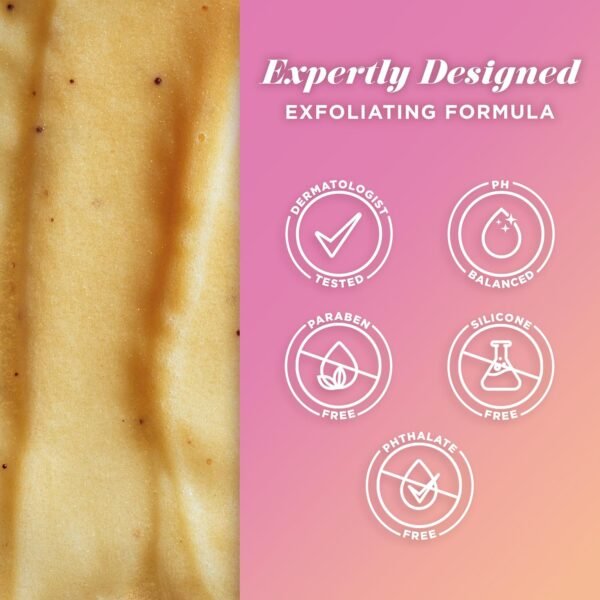 Caress Body Wash for Women, Shea Butter & Brown Sugar, Hydrating and Exfoliating Shower Gel for Gorgeous Radiant Skin, 20 fl oz, 4 Pack