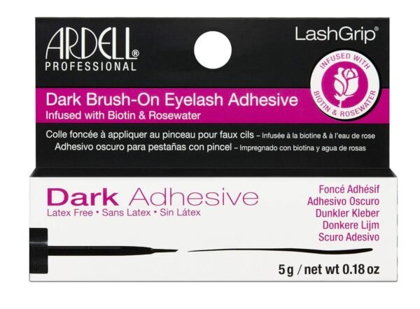 81OjYvc4XML._SL1500_.jpg Ardell Brush-On Eyelash Adhesive - Latex-Free Lash Glue with Biotin & Rosewater for Long-Lasting Hold, Easy Application for False Lashes and Lash Clusters - Dark