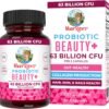 MaryRuth Organics Probiotic Beauty Capsules | Vegan Collagen Support | Anti Aging | Gut Health | Hair Skin and Nails Vitamins | Skin Care | Biotin | Non-GMO Project Verified | 60 Count