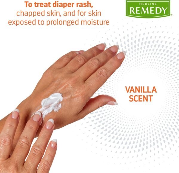 Medline Remedy Clinical Zinc Oxide Paste Skin Protectant (4 oz Tube), Vanilla Scent, Diaper Rash Cream, Incontinence Care, Wetness Protection, Paraben Free, Hypoallergenic, Adults, Children