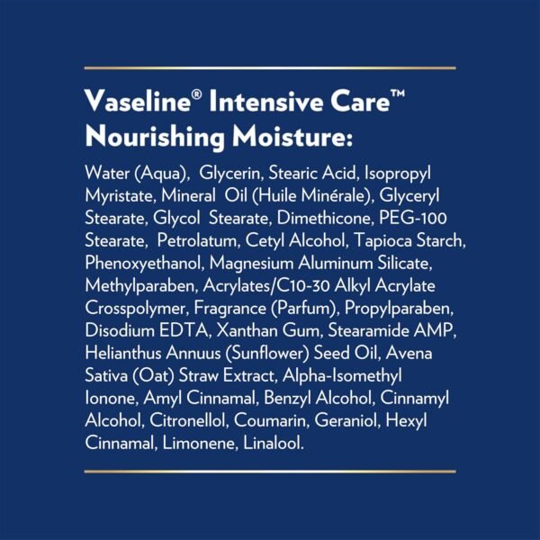 Vaseline Intensive Care Nourishing Moisture Body Lotion 3 Pk Made with Ultra-Hydrating Lipids + Pure Oat Extract for Dry Skin, for Nourished, Healthy-Looking Skin 20.3 oz