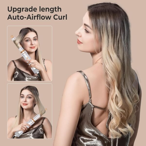 6 in ONE Blow Dryer Brush,Air Curling Iron Round Brush for Blow Out 800W