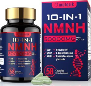 81PEaPAOagL._AC_SL1500_.jpg NMNH (Dihydronicotinamide Mononucleotide), 1000mg Per Serving NAD High Purity Supplement Alternative, 58 Capsules Gluten Free, Non-GMO, for Anti-Aging, Energy, Focus - 29 Servings