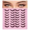 81PTUXrgGiL._SL1500_.jpg Lashes Natural Look Wispy Fasle Eyelashes 12mm Short Faux Mink Eyelashes Cat Eye Natural Strip Lashes Pack by Zegaine 16 Pairs