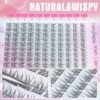 Wispy Lash Clusters Kit Natural Lash Extension Kit 9-12MM Cluster Eyelash Extensions Kit DIY Eyelash Extension Kit Individual Lashes Clusters Eyelash Extension with Lash Remover by TNFVLONEINS