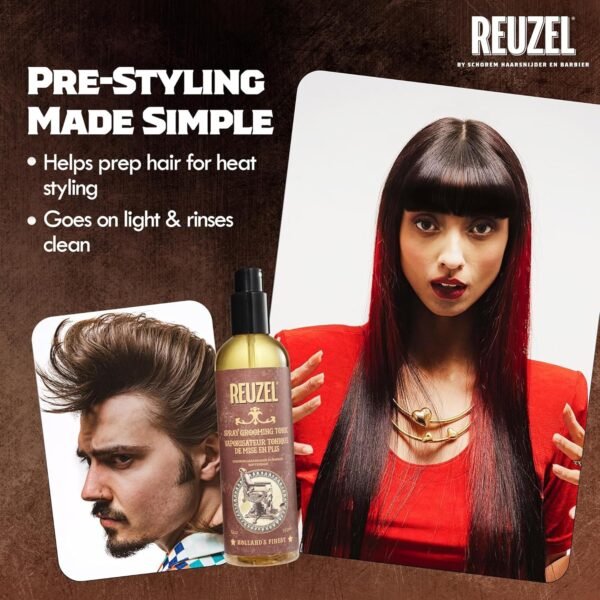 81PubyTAHBL._SL1500_.jpg Reuzel Hairspray Grooming Tonic - Subtle Apple, Peppermint Fragrance - Perfect For Blow Drying - Ideal For Volume, Lift And Texture - Low Shine - Protects Hair From All Thermal Styling