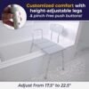 Drive Medical 12011KD-1 Tub Transfer Bench For Bathtub, Height Adjustable Shower Bench with Backrest, Shower Seat Shower Chair Bath Chair for Elderly, Seniors, Arm Support for Transfer, 400 Weight Cap