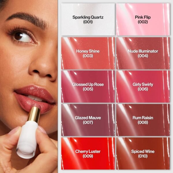 81Q24y1NaWL._SL1500_.jpg REVLON Super Lustrous Glass Shine Balm, Hydrating Tinted Lipstick, Sheer, Glossy Shiny Finish, 002 Pink Flip, 0.11 oz