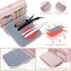81Q2qGQ4hJL._SL1500_.jpg Fasrom Hair Tools Travel Bag with Heat Resistant Mat for Flat Iron, Curling Iron and Hair Straightener, 2 in 1 Hair Dryer Travel Case to Organize Hair Styling Tools, Pink (Patent Design)