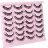 81Q6XtGfB2L._SL1500_.jpg Russain Strip Lashes D-Curly False Eyelashes Natural Look Wispy Cat Eye Lashes that Look Like Eyelash Extensions 3D Lashes Pack