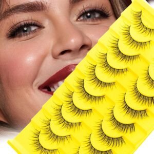 False Eyelashes Natural Look Strip Lashes Cat Eye Fake Eyelashes Soft False Lashes by GEMERRY, 10pairs