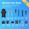 81RCX-SKDcL._SL1500_.jpg Equinox Professional Hair Scissors Set - Pro Barber Kit, Includes Cutting Scissors, Thinning Shears, Straight Razor, 3 Combs, Clips, Grippers - Salon & Barber Supplies, Hair Tools