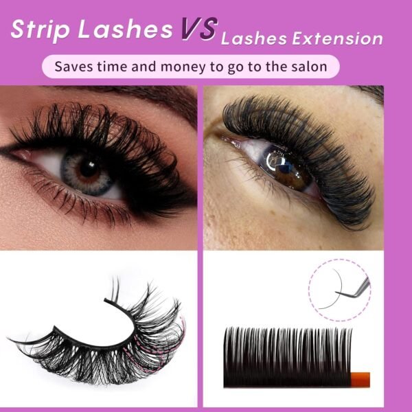 81RNyNvEmFL._SL1500_.jpg Focipeysa False Lashes Natural Look 14-17mm Fluffy Faux Mink Lashes D Curl Eyelashes Natural Lashes Strips Fake Lashes Pack 4 Styles Mixed Volume Eye Lashes 20 Pairs Multipack