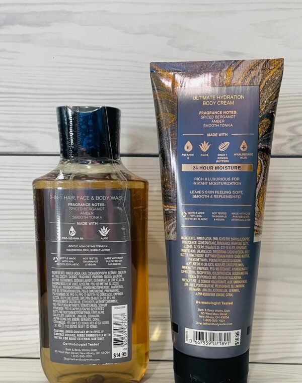 Bath & Body Works After Dark Men's 3-in-1 Hair, Face & Body Wash and Body Cream 2 Piece Set