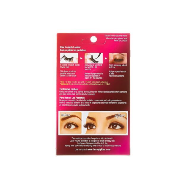 81RWj3L6dML._SL1500_.jpg KISS I ENVY Multi Pack Eyelashes Juicy Volume 01 KPEM12