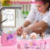 Kids Makeup Kit for Girl - 2 In 1 Kids Washable Makeup Toys & Nail Art Kit with Nail Dryer and Cosmetic Storage Case, Kids Play makeup for Girls, Real Girl Makeup Set for Ideal Gift Toys for 3-12 Year
